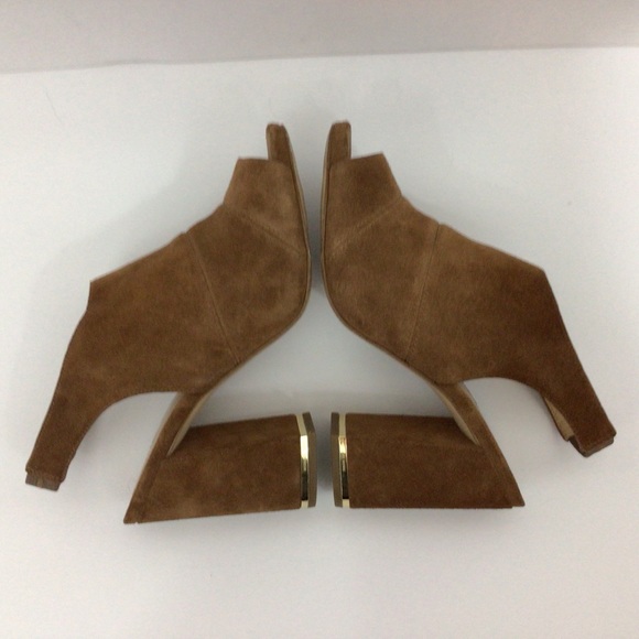 Michael Kors Brown Suede Chunky Heels, 8.5 - Picture 6 of 9